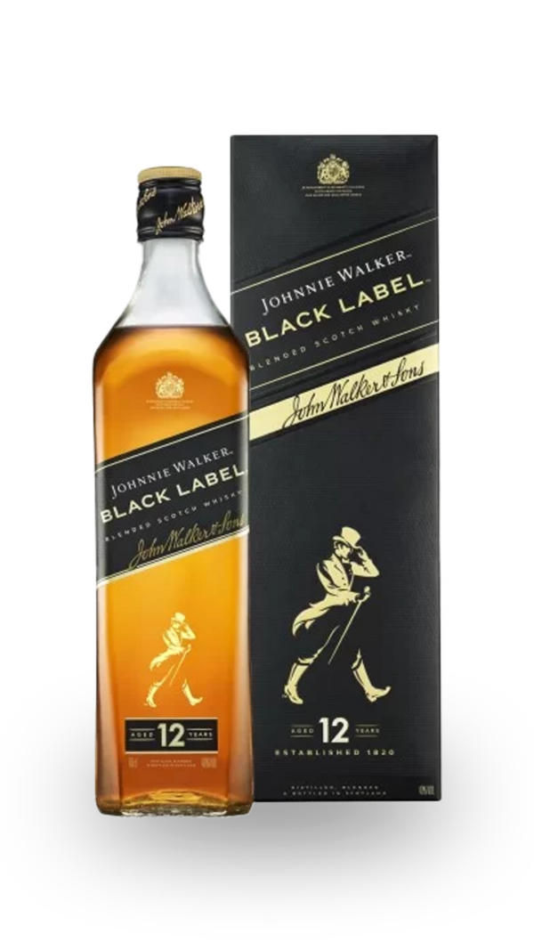 JOHNNIE WALKER BLACK LABEL 12 ANS 40 ° 70CL